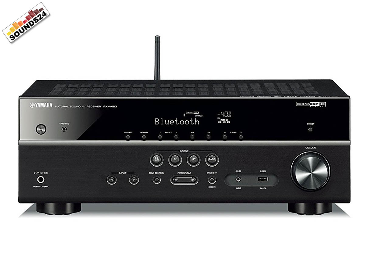 Der Yamaha RXV483 AVReceiver mit 5x 115 Watt im Test